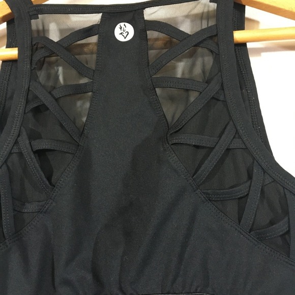 Torrid Active Black Lattice & Mesh Back Athletic Sports Bra -Plus Size 2 Workout - Picture 4 of 7